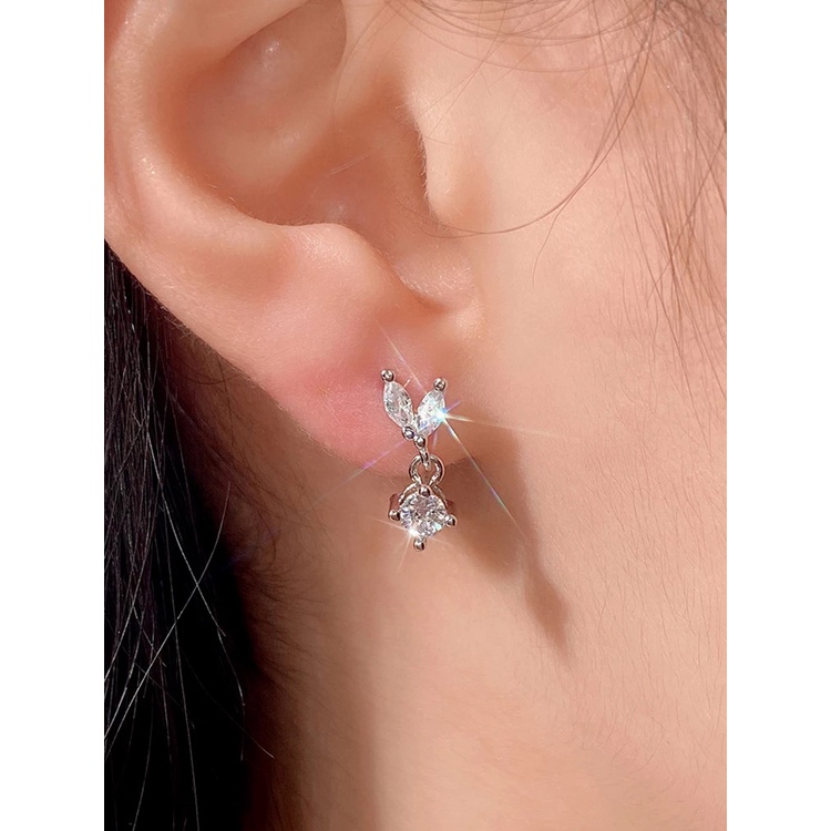 Dainty Anting Wanita Warna Perak/Warna Emas Fancy Cubic Zirconia Menjuntai Anting Pakaian Sehari-Hari Fashion Perhiasan Serbaguna