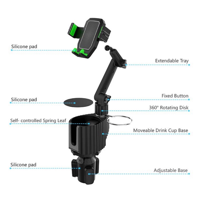 Kreatif Multifungsi Car Mounted Food Tray Phone Holder/Stand Minuman Otomotif Portable Adjustable/Rak Penyimpanan Hemat Ruang Dalam Kendaraan