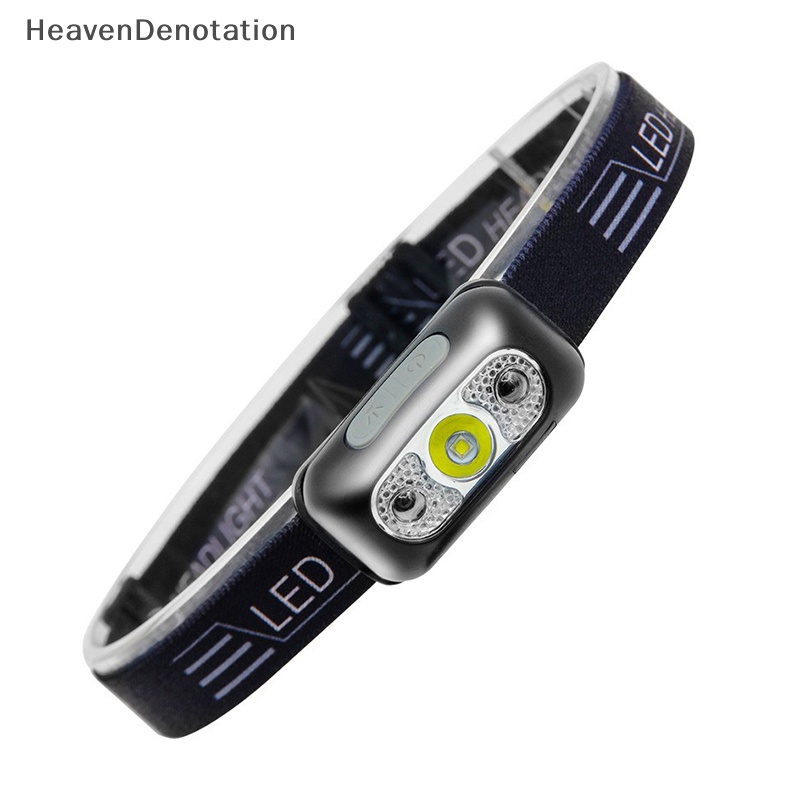 [HeavenDenotation] Usb Rechargeable Headlight Sensor Gerak Terang LED Running Fishing Headlight HDV