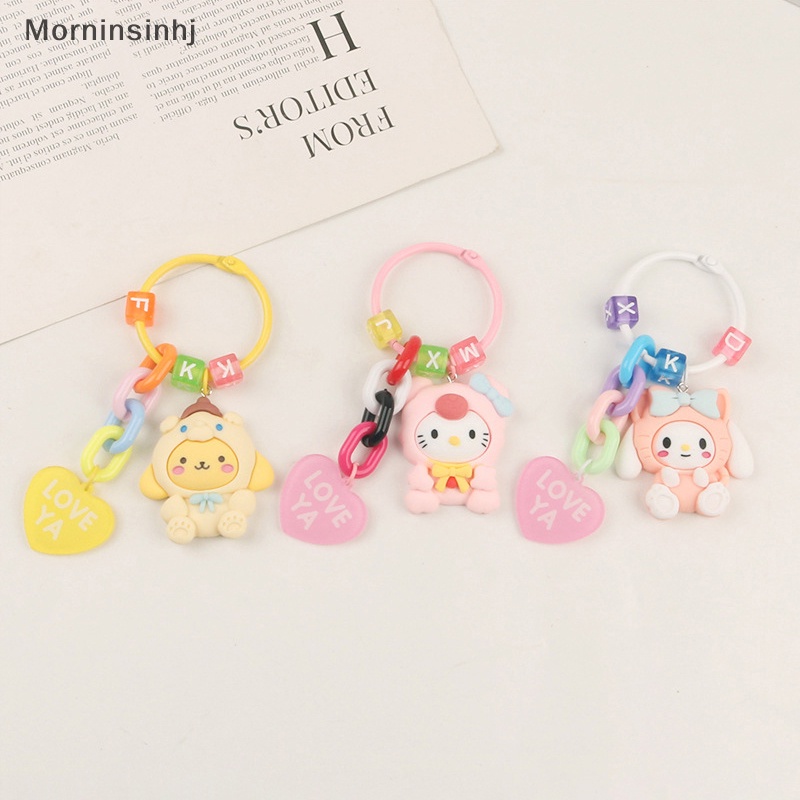 Mornin Hello Kittys Sanrio Gantungan Kunci Kawaii Anime My Melody Cinnamoroll Kartun Siswa Tas Boneka Liontin Aksesori Dekorasi Mainan Anak Perempuan id