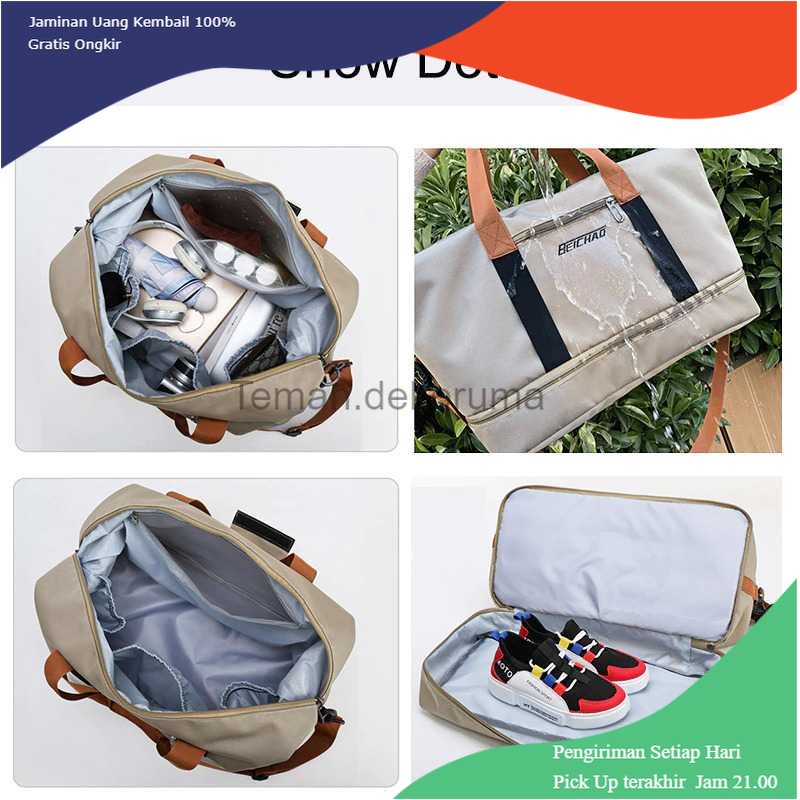 TD - TRV BEICHAO Tas Duffel Jinjing Wanita Fitness Gym Travel Bag - HE-042