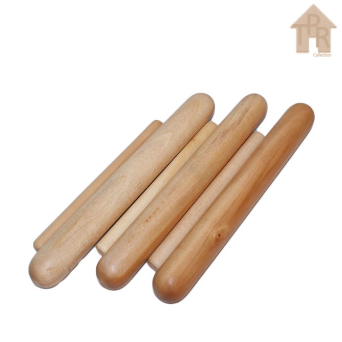 Rolling Pin Kayu Penggilas Adonan / Penggiling Manual - Mahoni