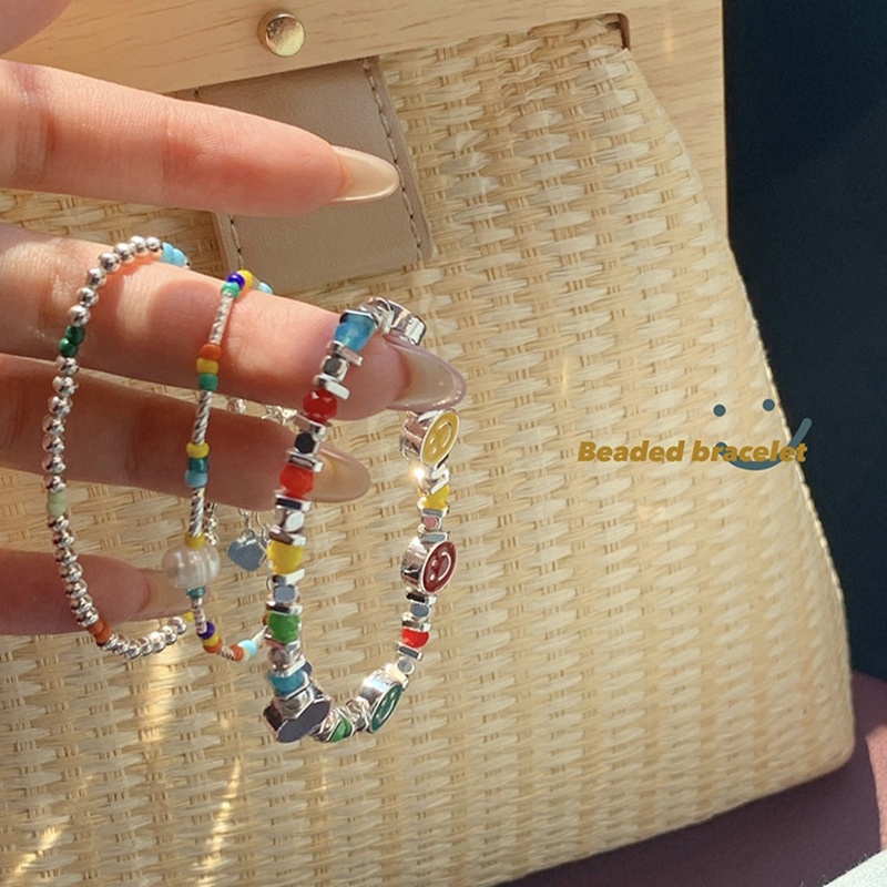 Gelang Geometris Smile Fashion Alloy Untuk Wanita