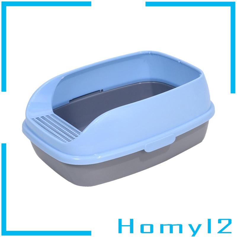 [HOMYL2] Cat Litter Box Large Bedpan Anti Percikan Pasir Kucing Buka Atas Pet Litter Tray