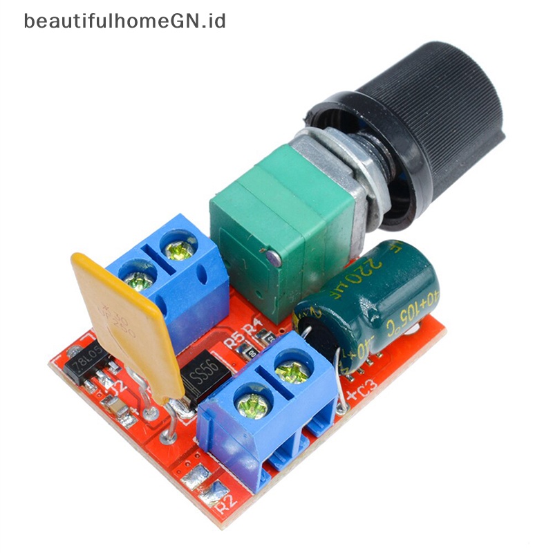 {Cantik} Mini DC 3 6 12 24 35V 5A 90W PWM DC Motor Speed Controller Module Pengatur Kecepatan Control Adjust Board Switch Modulator Lampu~