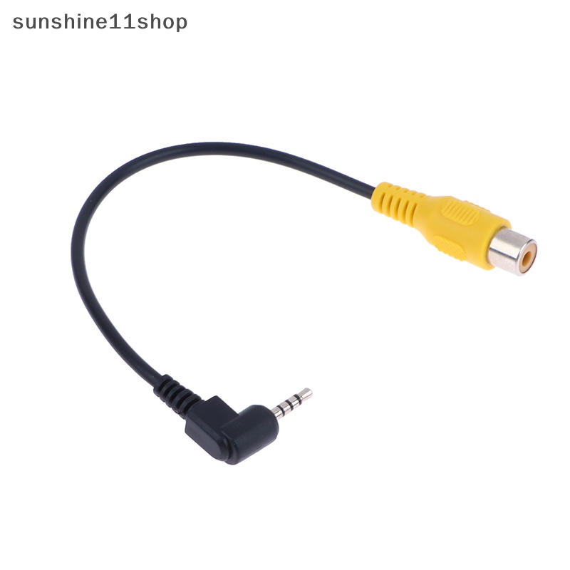 Sho Adaptor Kabel AV In Video 2.5mm AV Jack Male Plug To RCA Female Adapter Cable Untuk GPS Dan Aksesoris Kamera Belakang N