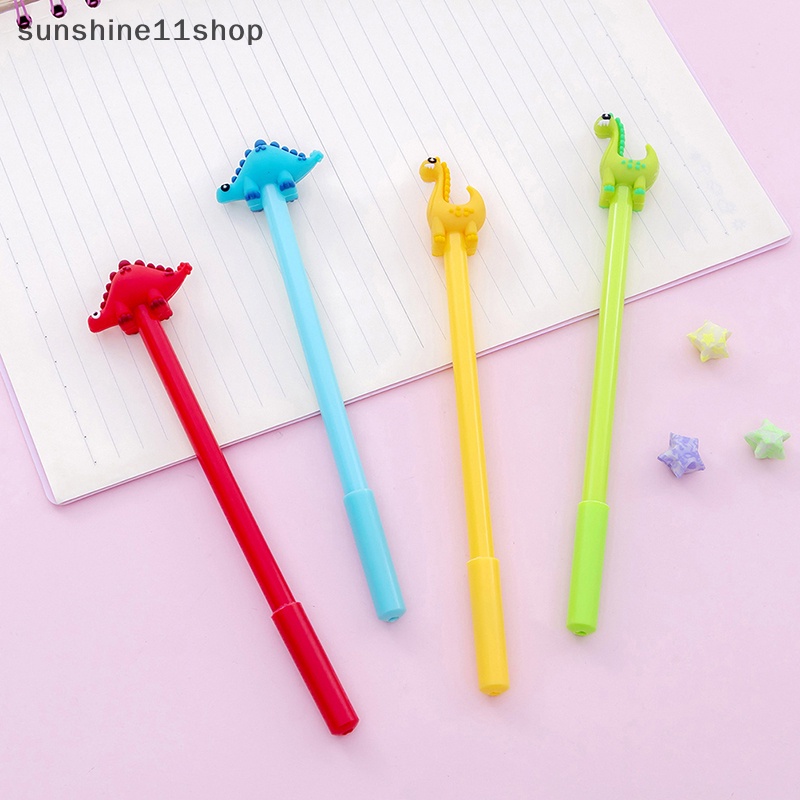 Sho 1PCS 0.5mm Kreatif Lucu Dinosaurus Gel Pena Siswa Sig Kreatif Alat Tulis Perlengkapan Sekolah N