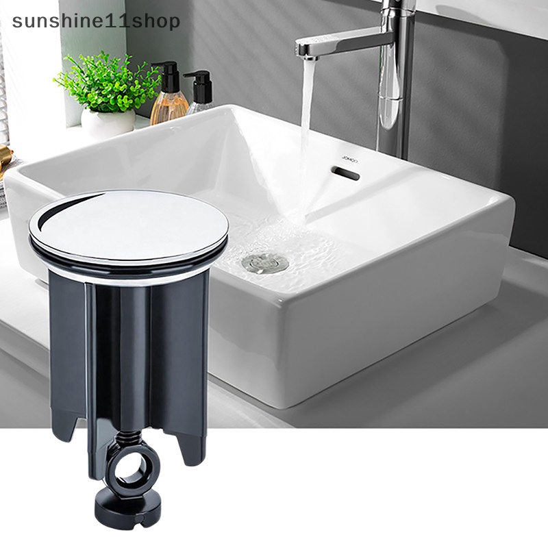 Sho Kamar Mandi Dapur Akses Universal Wastafel Plug 40mm Pop-Up Pengganti Dilepas Adjustable Manual Lift Drain Plug N