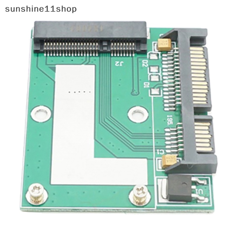 Sho MSATA Ssd To 2.5 ''SATA 6.0gps Adapter Converter Kartu Modul Papan Mini Pcie Ssd N