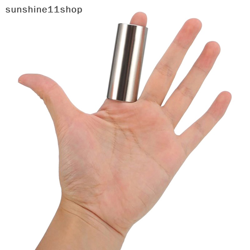 Sho 2Pcs Slider Gitar 60MM Slide Kaca Dan Slide Stainless Steel Slide Medium Bottleneck Slide Untuk Gitar Bass (Transparan Dan Silver) N