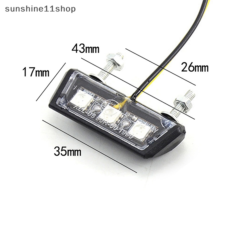 Sho Indikator Cahaya Putih Plastik Universal Suku Cadang Motor 12V LED Plat Lampu Belakang Ekor Lampu Angka N