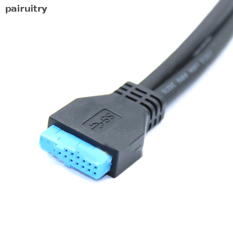 Kabel Data PRT USB Ke 20pin Motherboard 0.5m Dual-port Extension Bezel Extension Cable Tetap Kabel Data Header 5Gbps PRT