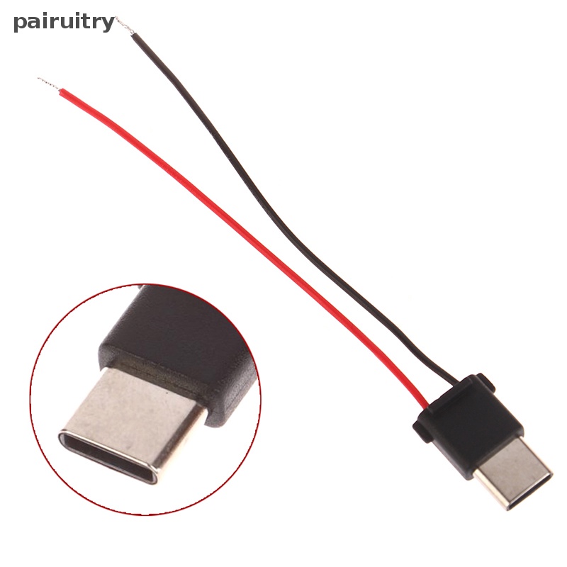 Prt USB Type-C Waterproof Connector Welding Wire Female Socket Soket Antarmuka Pengisian Port Tipe-C Dengan Kawat Las PRT