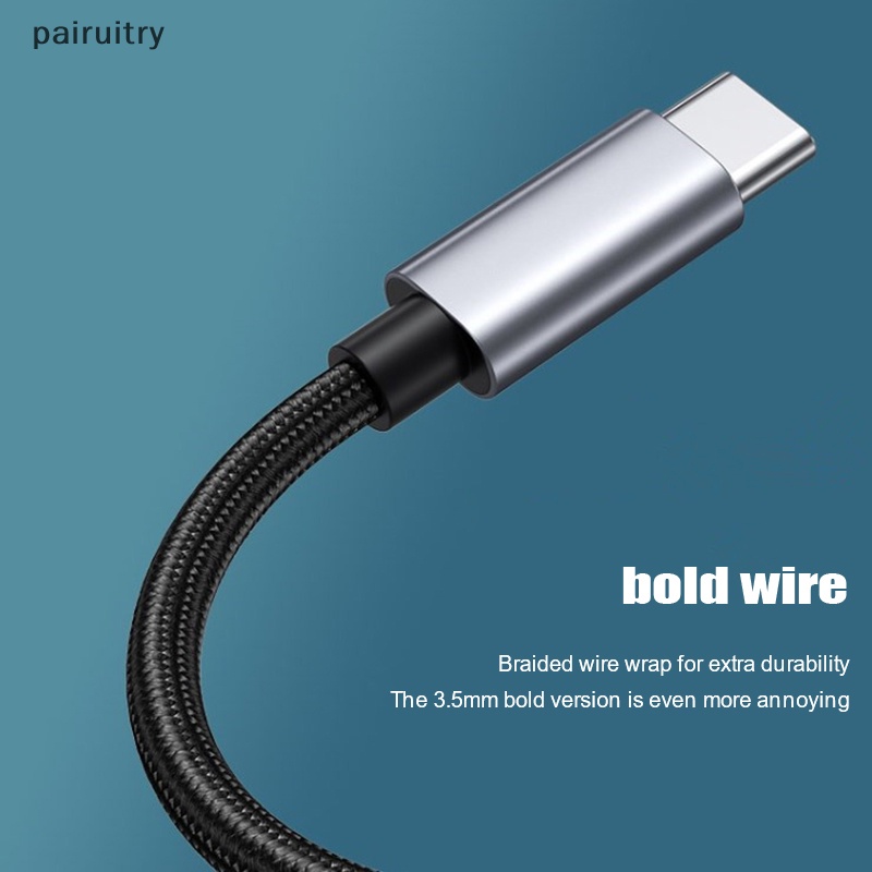 Kabel Aux PRT Tipe C Ke 3.5mm Kabel Speaker Kabel Audio Untuk Converter Headphone Mobil PRT