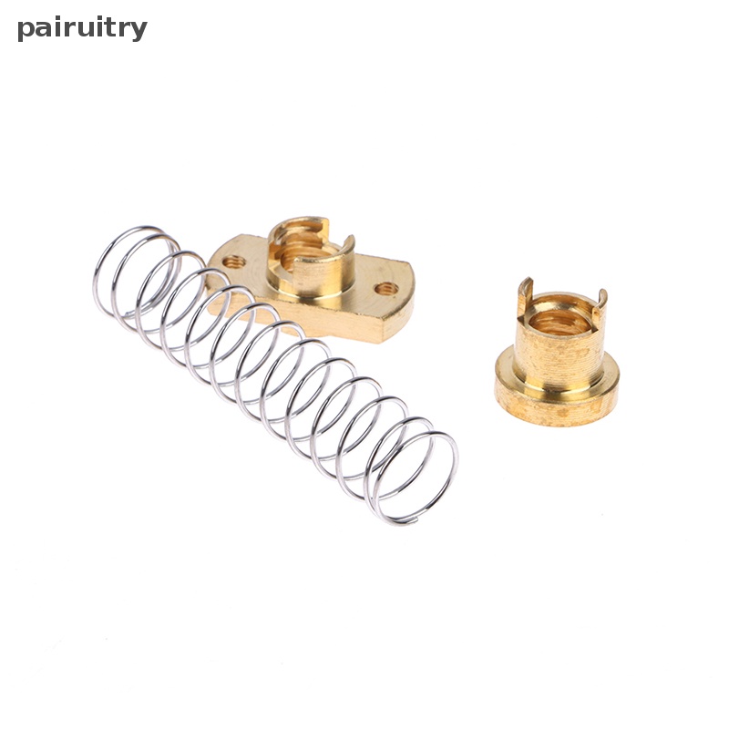 Prt 1Pc T8 Anti Backlash Spring Loaded Nut Mur Gap Eliminasi Kuningan Untuk Printer PRT