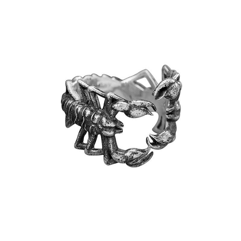 Bold Cincin Scorpion Vintage Untuk Pria Dengan Band Adjustable, Aksesori Yang Cocok Untuk Trendsetter