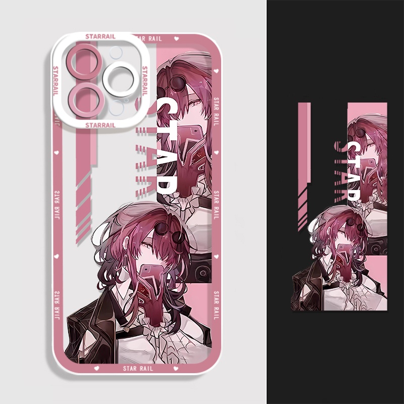 IPHONE Honkai Star Rail Himeko Luocha Soft Phone Case Kompatibel Untuk Iphone14 11 13 12 Pro Max XS XR X8 7 6S Plus Mini Kafka Casing Transparan TPU Silikon Shockproof Cover