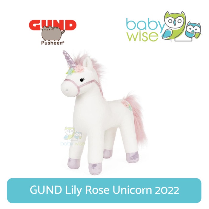 GUND Lily Rose Unicorn 2022 - Boneka Anak