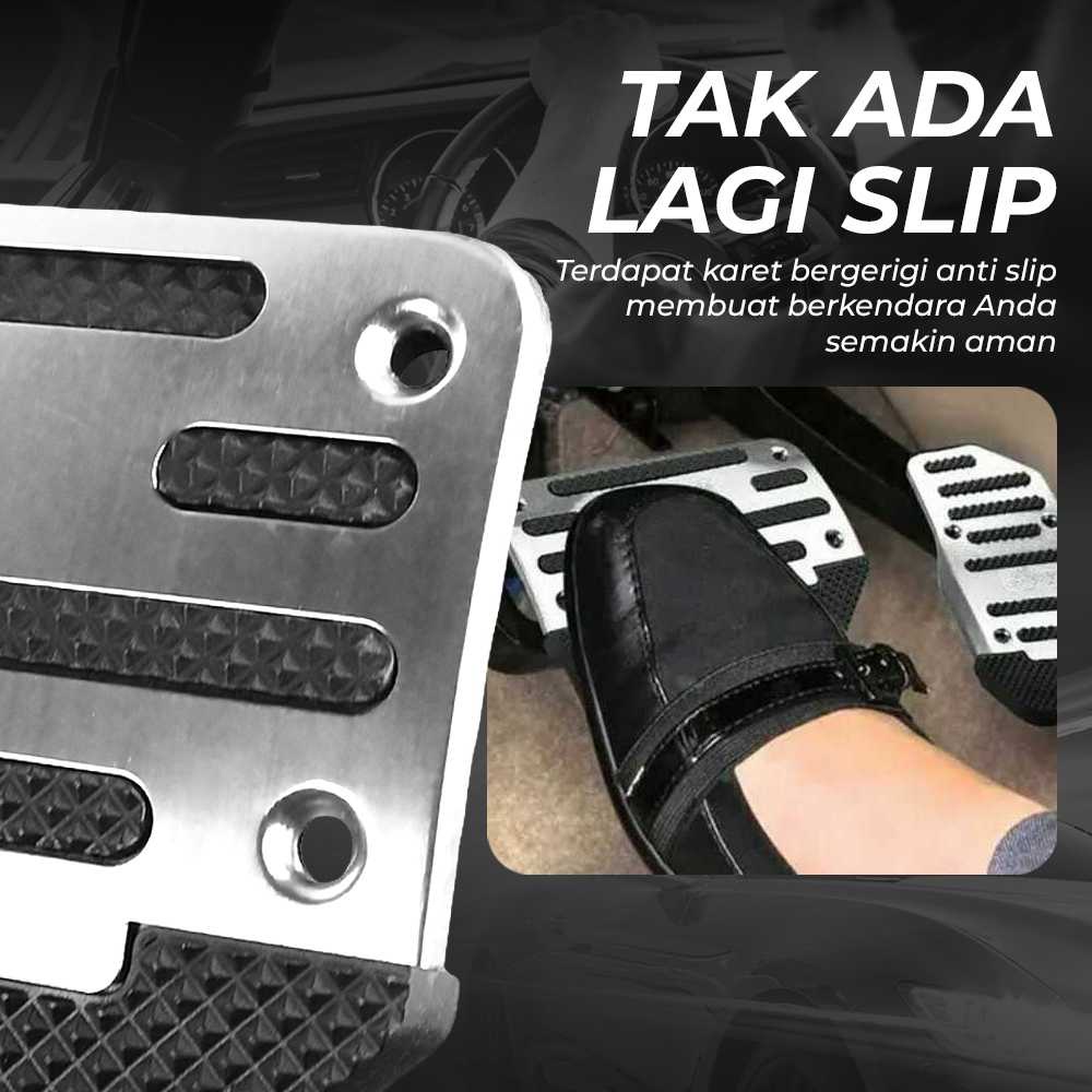 2pcs Cover Gas dan Rem Mobil Matic Otomatis Foot Pedal Universal - XB-373