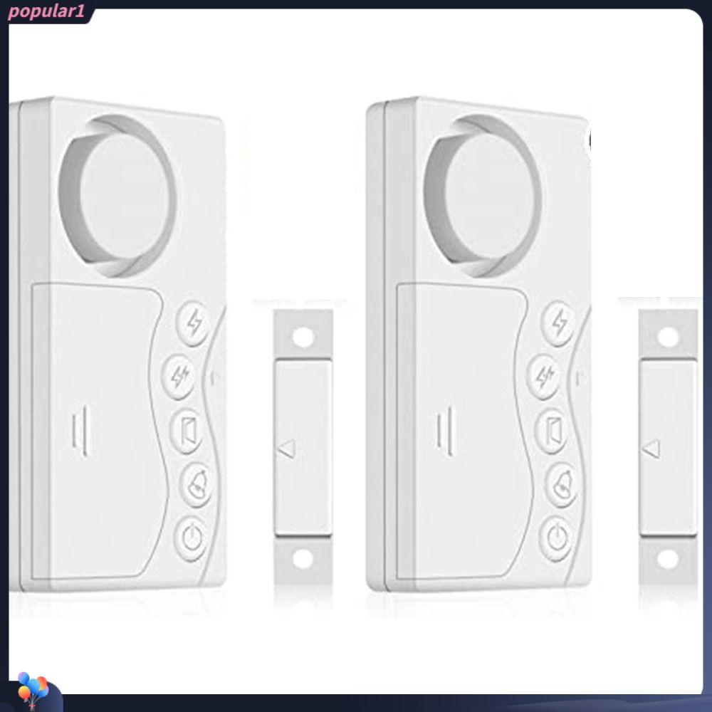 Populer 2Pcs Alarm Pintu Keamanan 4-in-1 Alarm Kulkas Jendela Dapat Disesuaikan Nirkabel