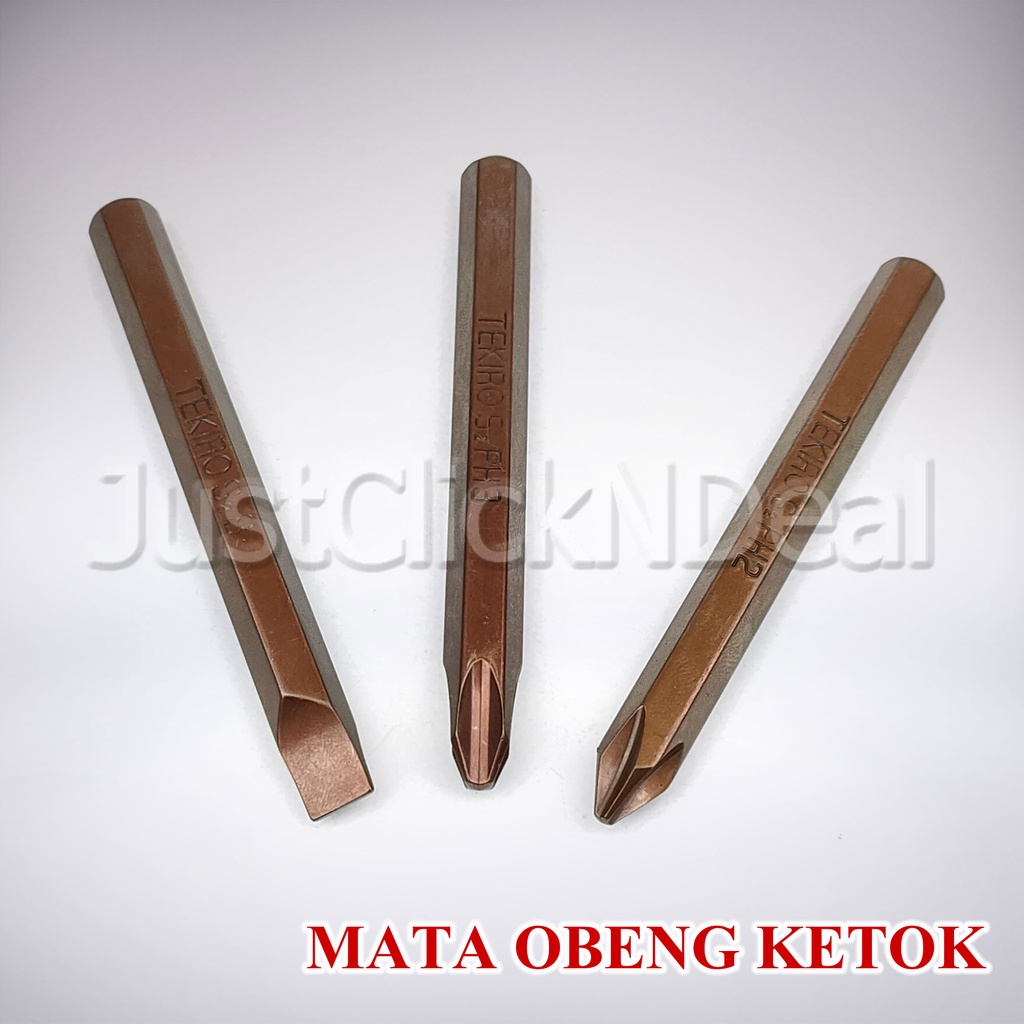 Tekiro Mata Obeng Ketok Plus Minus PH2 PH3 8 x 80 mm Magnetic Heavy Duty Bits  Tersedia jug merk yukido