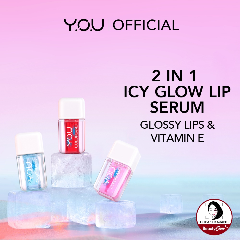 𝐑𝐀𝐃𝐘𝐒𝐀 - YOU Colorland Icy Glow Lip Serum | Serum Bibir | Vitamin E | Lip Balm | Pelembab Gloss Untuk Bibir Hitam | Lip Care