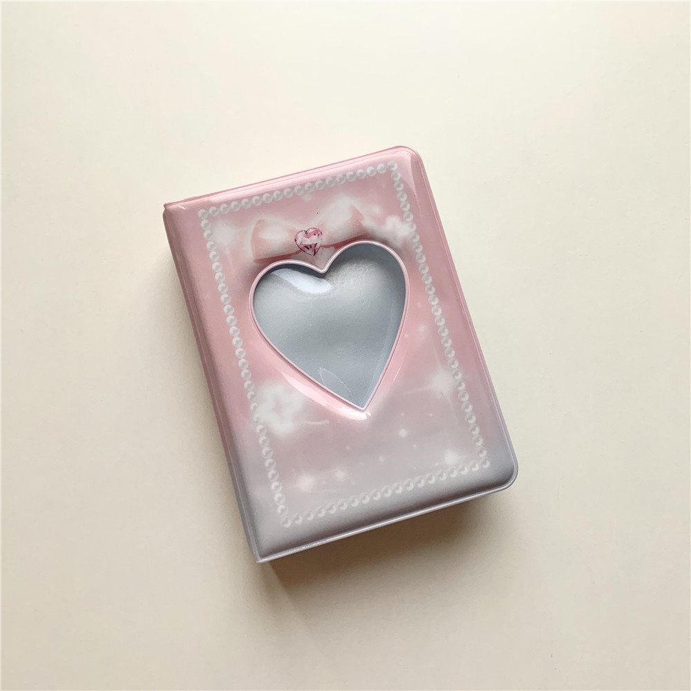 Ins Orange Pink Seri Putih Mutiara Renda 10 cm Polaroid mini Album Foto Star Chasing Aidou Photocard Card Book Storage