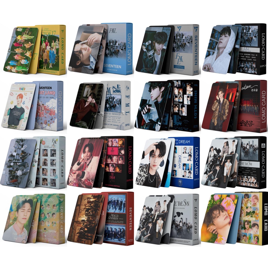 55pcs SEVENTEEN Photocards Sektor 17face THE SUN Darling POWER OF LOVE Attacca Pilihanmu Album Titik Koma LOMO card Kpop Postcard photo card