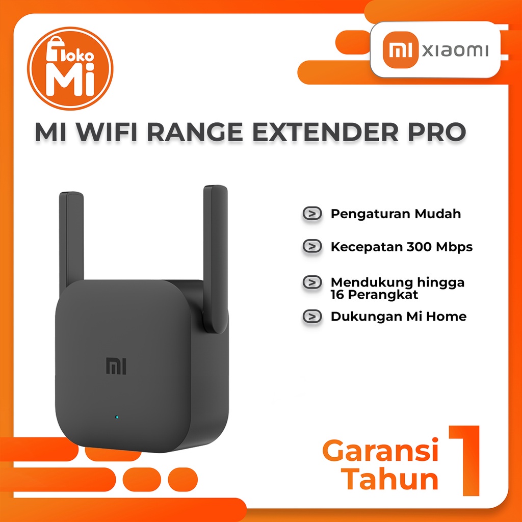 Mi Wifi Extender Pro Garansi RESMI Global Version Repeater 300 Mbps Wifi Range Extender Penguat Sinyal WiFi Xiaomi