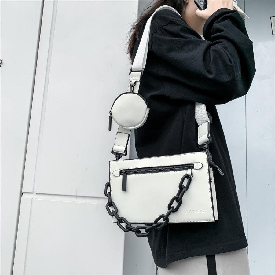 LX_Store Tas Selempang Pria Kulit Tas Kulit Pria Tas Pri Jalan COMFEED WHITE Tas kekinian Tren