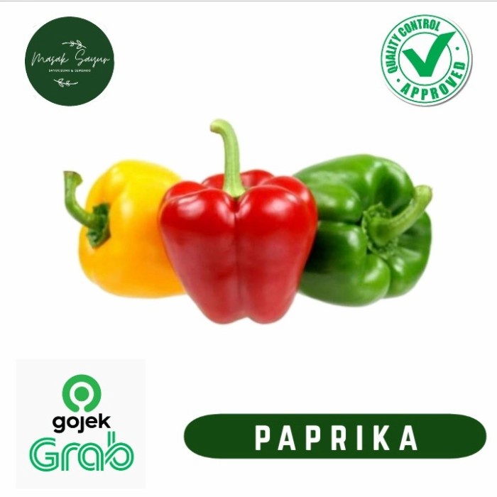 

Paprika merah kuning hijau per pcs sayuran segar