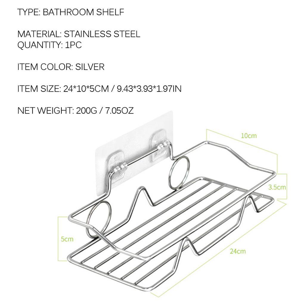 Rak Gantung Satu Lapis Stainless Steel Rak Kawat Dapur Rak Kamar Mandi Yang Dipasang Di Dinding Kapasitas Bearing Besar Kamar Mandi