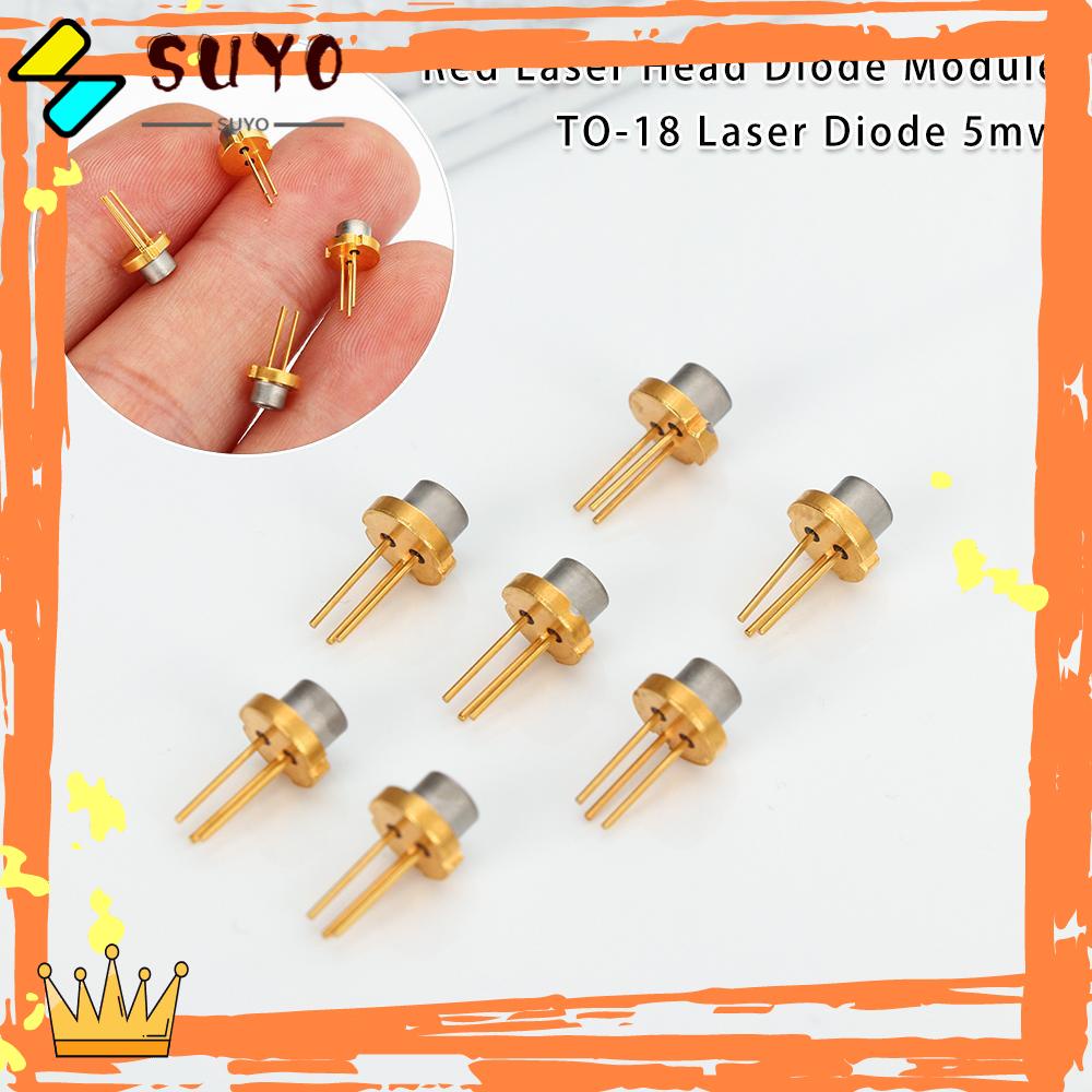 Suyo 1/2 /5 /10pcs Merah Kepala Laser Kualitas Tinggi Dioda Laser Lab TO-18 DIY