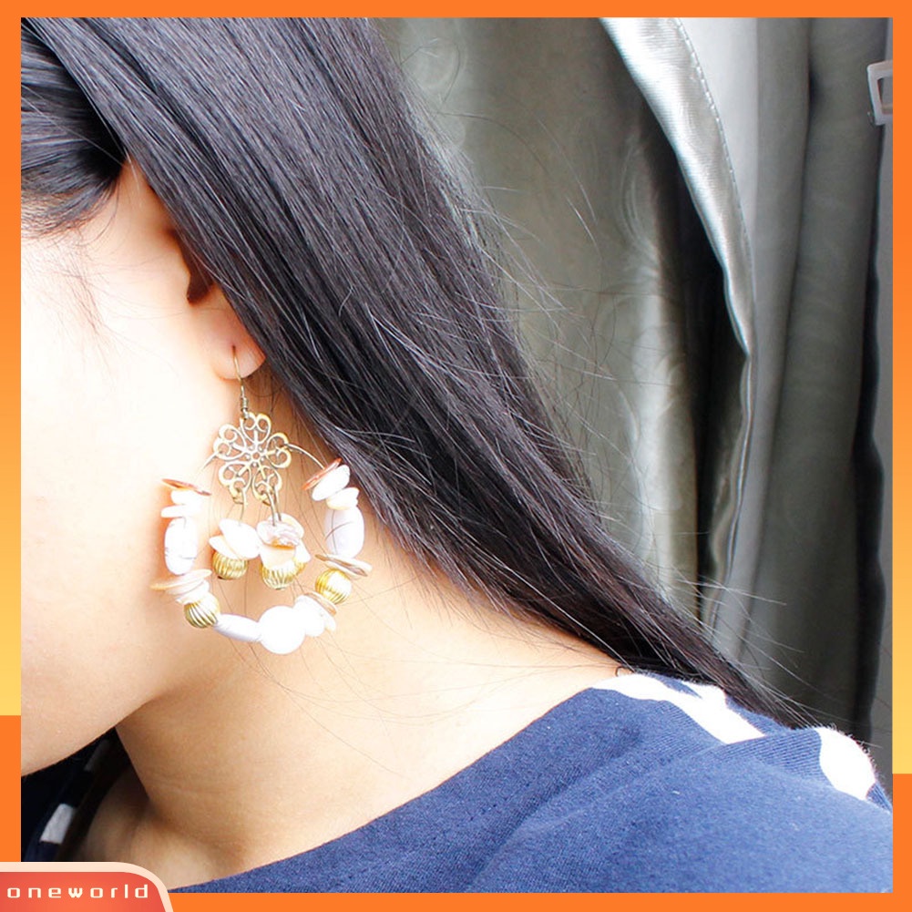 [WOD] Warna-warni Wanita Bohemian Manik-Manik Kait Anting Perjamuan Perhiasan Hadiah Ulang Tahun