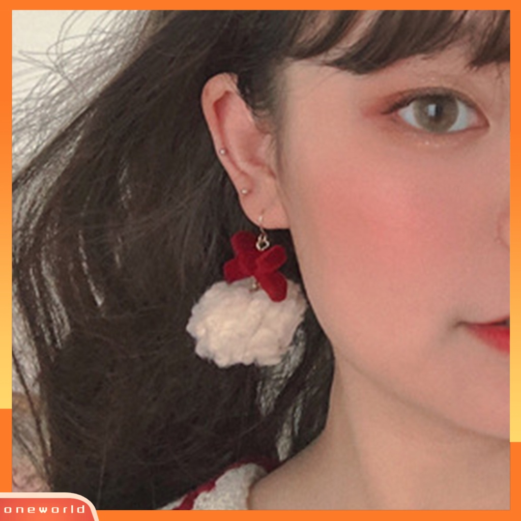 [WOD] 1pasang Ear Studs Bow-knot Hias Alloy Anak Perempuan Anting Drop Mewah Untuk Ulang Tahun