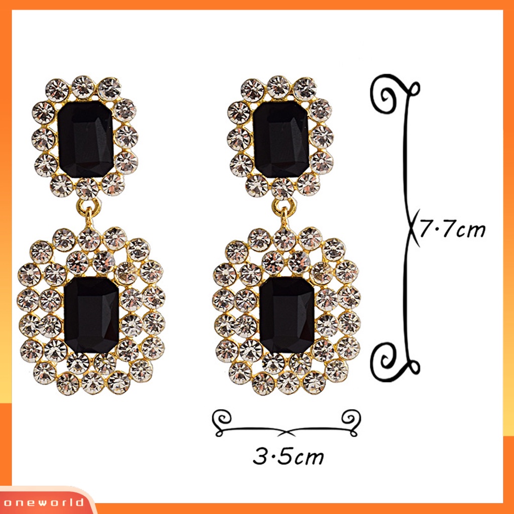 [WOD] Anting All-match Anting Drop Panjang Geometris Bahan Alloy Anti Karat Untuk Pacaran