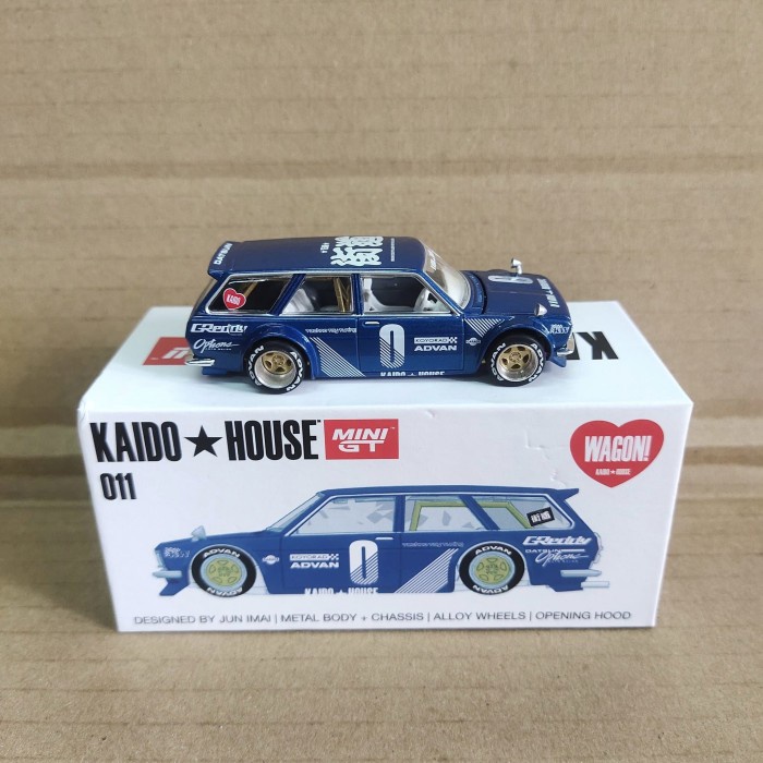 OPEN Mini GT x Kaido House Datsun 510 Wagon Blue 011