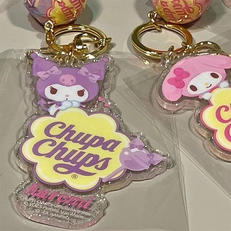 Kartun Sanrio Kuromi Mymelody Hello Kitty Cinnamorol Gantungan Kunci Mobil Gantungan Tas Liontin Gantung Perhiasan