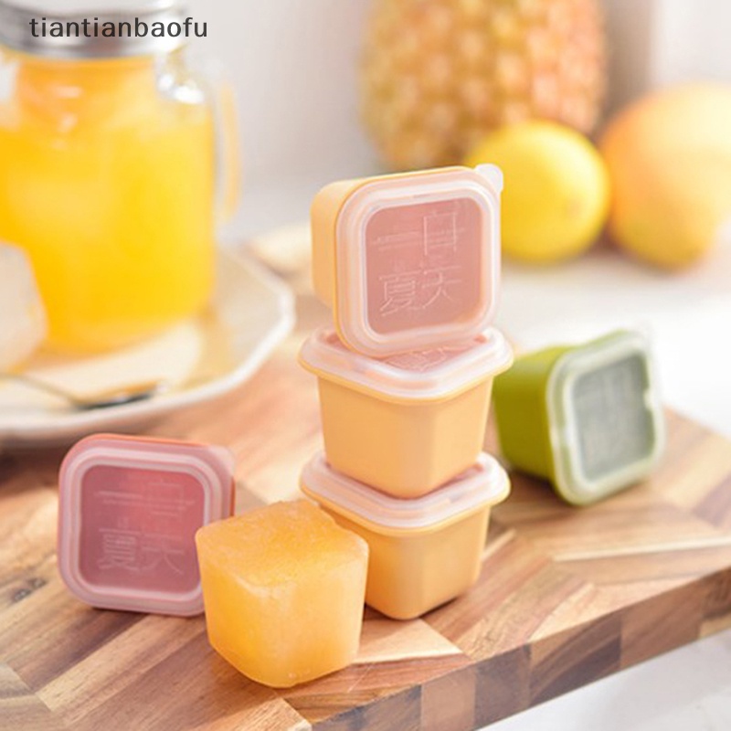 [tiantianbaofu] Independen Es Batu Besar Ice Tray Cetakan Silikon Penyimpanan Rumah Membuat Es Kotak Butik