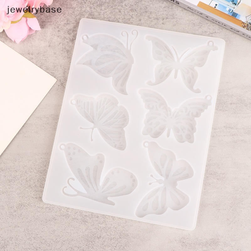 [jewelrybase] 1pc Butterfly Silicone Cetakan DIY Keyrings Eardrop Cetakan Perhiasan Membuat Alat Butik