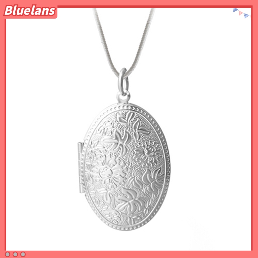 [BLS] Unisex Fashion Perak Berlapis Paduan Ukir Liontin Liontin Rantai Kalung Perhiasan