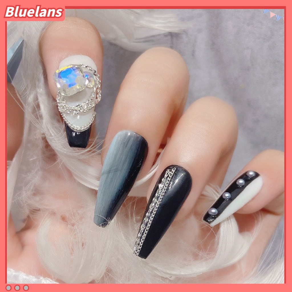 [BLM] Rantai Kuku Serbaguna DIY Glittery 3D Manicure DIY Pesona Rantai Logam Untuk Anak Perempuan