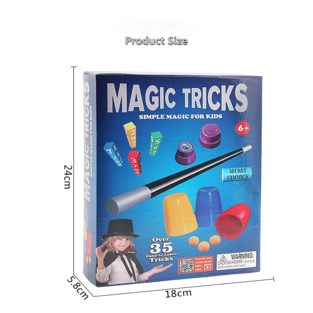 【 ELEGANT 】 Trik Sulap Set Mainan Hadiah Untuk Anak-Anak Trik Sulap Pertunjukan Kinerja Dengan Alat Peraga Gimmick Manual Pengguna Mainan Interaktif Pemula Magic Kit