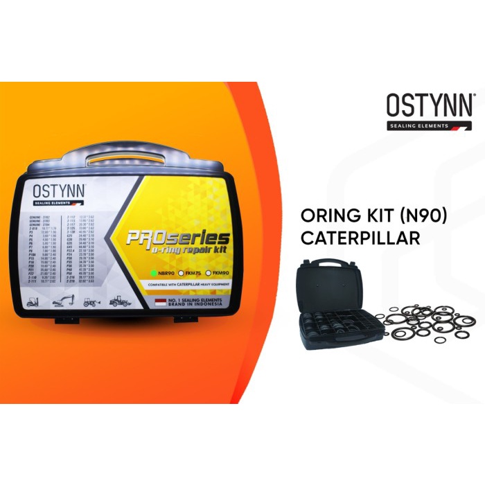 Oring Kit NBR90 OSTYNN O Ring Repair Karet Seal Set Box CATERPILLAR