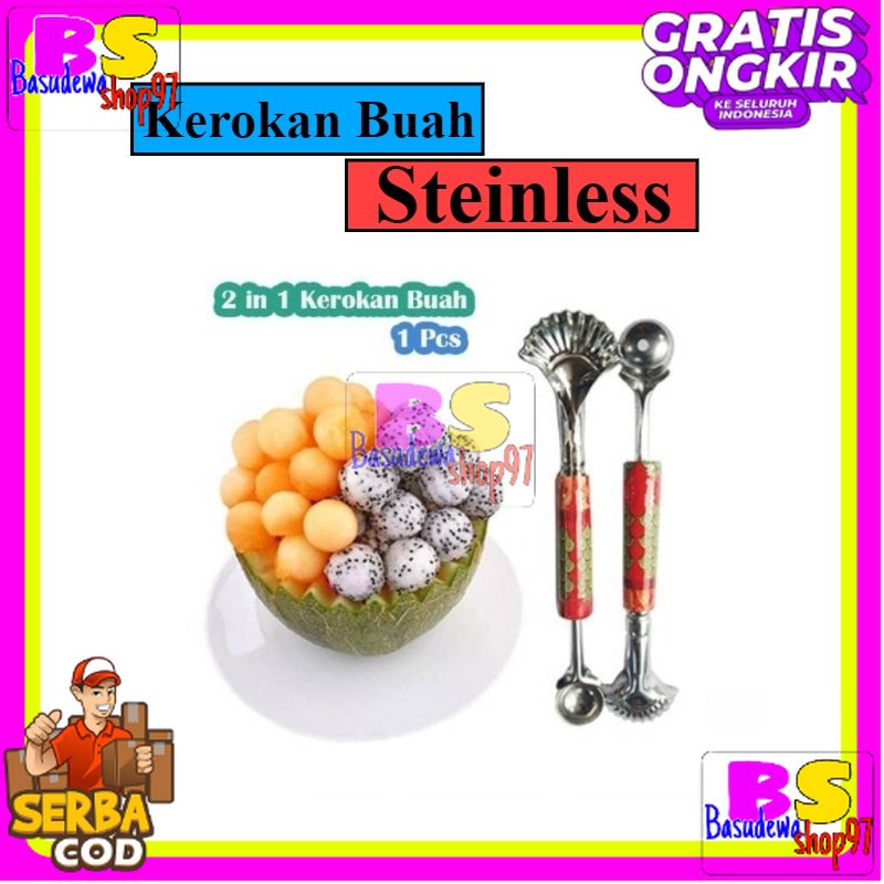 Kerokan Degan Ceplokan Buah Kerokan Kelapa muda Stainless