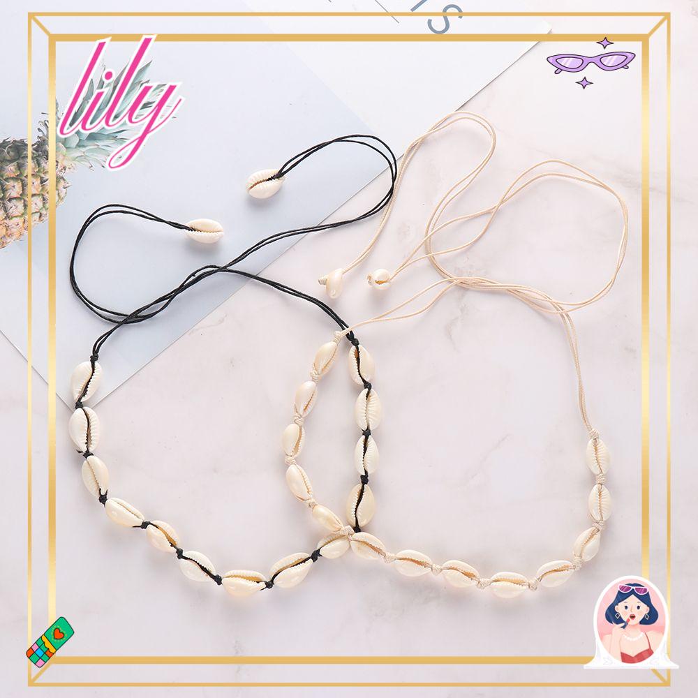 Lily Shell Kalung Fashion Wanita Musim Panas Pantai Kerang Rantai