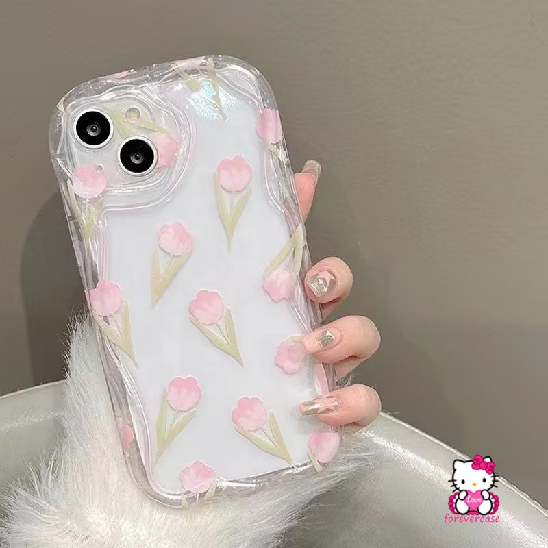 Casing Bracket Stand Ponsel Bunga Untuk Redmi A1 9T 10A 10C 9C NFC 9a2 9A 10 Redmi Note11 9 10 Pro Max 12 10s 8 11s POCO M3 3D Wavy Curved Edge Fresh Flowers Floral Soft Cover