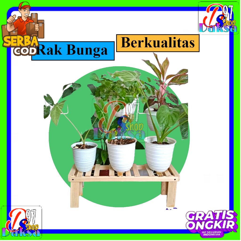 Standing pot bunga kayu jati belanda / STANDING POT / rak tanaman