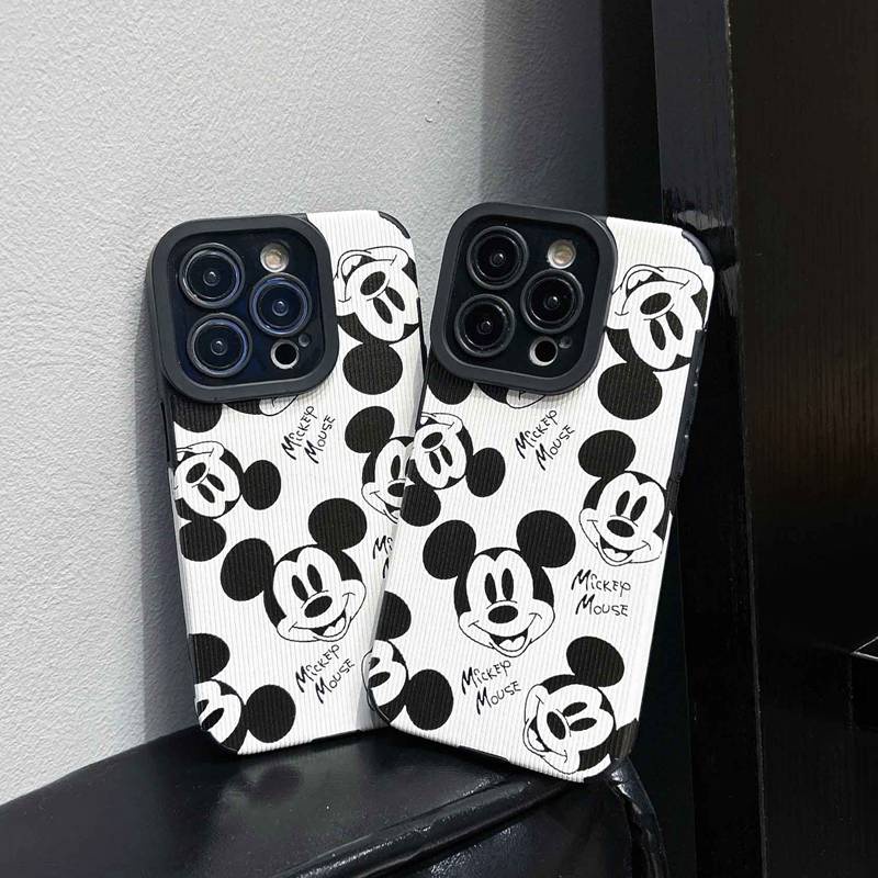 All New Hot Fashion Leather Soft Case IPhone 7 Plus 8 Plus X XS XR XS Max 11 13 12 14 PRO Max 14 Plus SE Mini Phone Case Girl Girl Women Cartoon Mikey Mouse Men