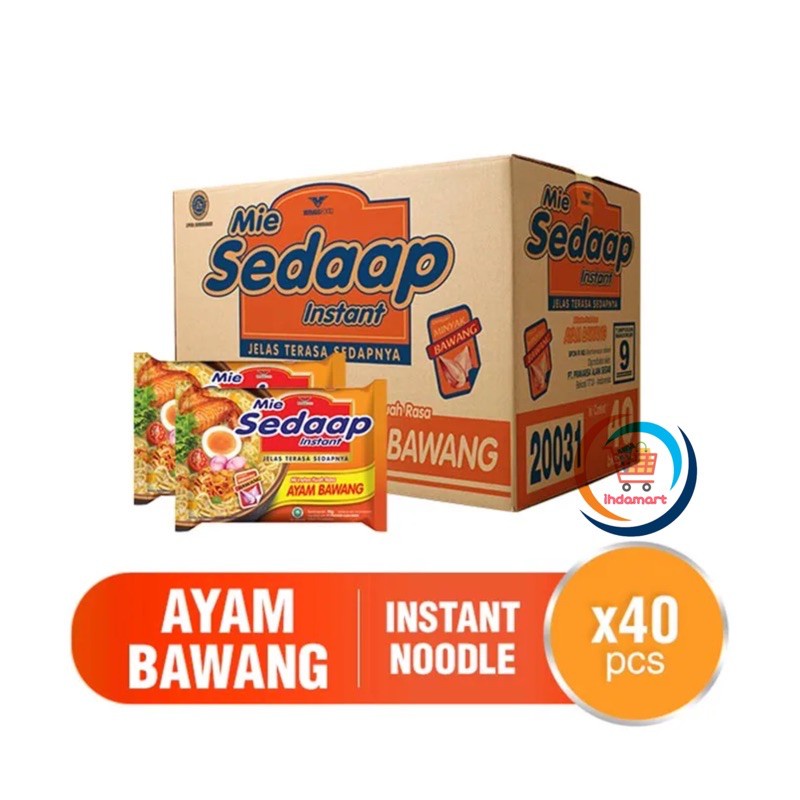

Mie Sedaap Ayam Bawang 70 gr 1 Dus Isi 40 pcs